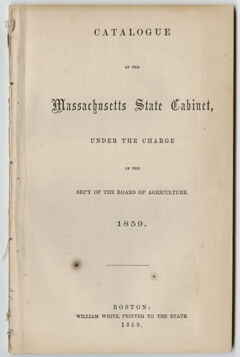 Thumbnail for Catalogue of the Massachusetts State Cabinet - Image 1