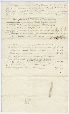 Thumbnail for Edward Hitchcock expense account, 1850 June to 1851 January