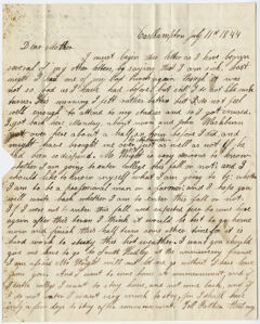 Thumbnail for Edward Hitchcock, Jr. letter to Orra White Hitchcock, 1844 July 11 - Image 1