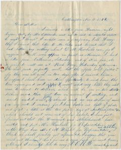 Thumbnail for Edward Hitchcock, Jr. letter to Orra White Hitchcock, 1844 November 11 - Image 1