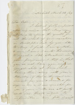Thumbnail for Orra White Hitchcock letter to Edward Hitchcock, Jr., 1859 March 12 - Image 1
