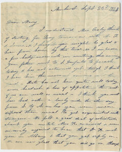 Thumbnail for Orra White Hitchcock letter to Mary Hitchcock, 1843 September 23 - Image 1
