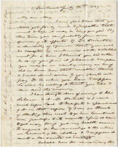 Thumbnail for Edward Hitchcock and Orra White Hitchcock letter to Mary Hitchcock, 1849 July 16 - Image 1