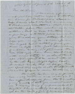 Thumbnail for Edward Hitchcock and Orra White Hitchcock letter to the Hitchcock children, 1847 April 1 - Image 1