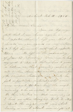 Thumbnail for Orra White Hitchcock letter to Eunice Huntington, 1856 February 11 - Image 1