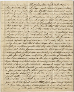 Thumbnail for Bela White letter to George White, 1831 September 15 - Image 1