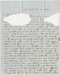 Thumbnail for Orra White Hitchcock letter to Bela White, 1846 October 26 - Image 1