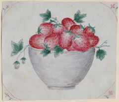 Thumbnail for Watercolor of a bowl of strawberries, version 1