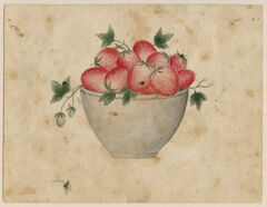 Thumbnail for Watercolor of a bowl of strawberries, version 2