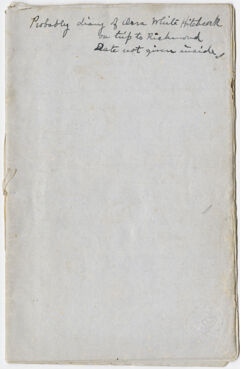 Thumbnail for Orra White Hitchcock diary of trip to Richmond, Virginia, 1847 - Image 1