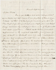 Thumbnail for Catharine Hitchcock letter to Mary March, 1848 September 23 - Image 1