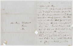 Thumbnail for Emily Hitchcock letter to Mary Hitchcock - Image 1