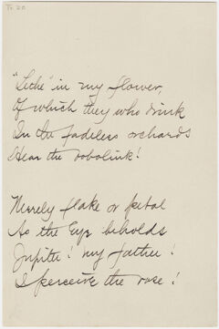 Thumbnail for Transcription of Emily Dickinson's "'Lethe' in my flower"