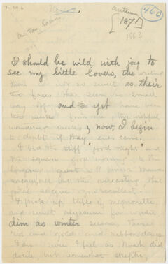 Thumbnail for Transcription of Emily Dickinson letter - Image 1