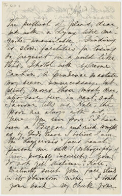 Thumbnail for Transcription of Emily Dickinson letter to Catherine Scott Turner - Image 1