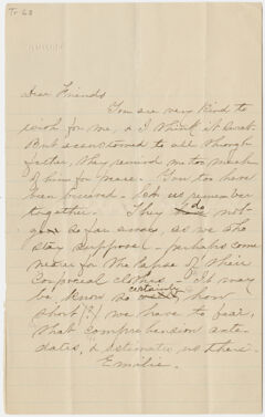 Thumbnail for Transcription of Emily Dickinson letter to unidentified recipient