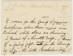 Thumbnail for Transcription of Emily Dickinson letter to Elbridge G. Bowdoin