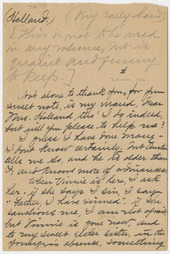 Thumbnail for Transcription of Emily Dickinson letter to Elizabeth Chapin Holland - Image 1