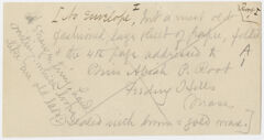 Thumbnail for Transcript fragments of Emily Dickinson letters to Abiah P. Root - Image 1