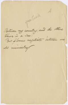 Thumbnail for Transcription of Emily Dickinson's "Between my country / and the others" - Image 1