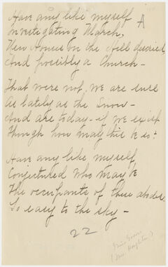 Thumbnail for Transcription of Emily Dickinson's "Have any like myself" - Image 1