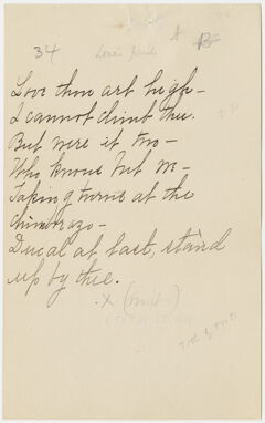 Thumbnail for Transcription of Emily Dickinson's "Love thou art high" - Image 1