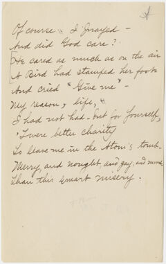 Thumbnail for Transcription of Emily Dickinson's "Of course I prayed" - Image 1