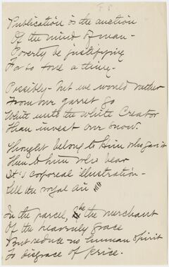 Thumbnail for Transcription of Emily Dickinson's "Publication is the auction" - Image 1