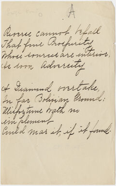 Thumbnail for Transcription of Emily Dickinson's "Reverse cannot befall" - Image 1