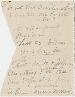 Thumbnail for Transcription of Emily Dickinson's "So well that I can live without" - Image 1