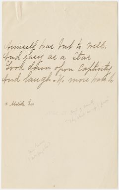 Thumbnail for Transcription of Emily Dickinson's "Himself has but to will" - Image 1