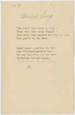 Thumbnail for Transcription of Emily Dickinson's "This heart that broke so long" - Image 1