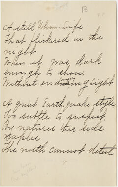 Thumbnail for Transcription of Emily Dickinson's "A still volcano life" - Image 1