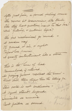 Thumbnail for Transcription of Emily Dickinson's "After great pain, a formal feeling comes" - Image 1