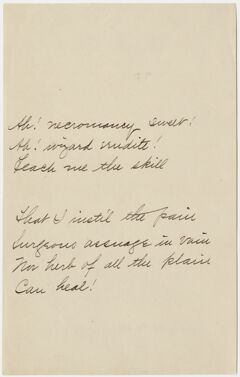 Thumbnail for Transcription of Emily Dickinson's "Ah! Necromancy sweet!" - Image 1