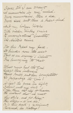 Thumbnail for Transcription of Emily Dickinson's "I cross, till I am weary" - Image 1