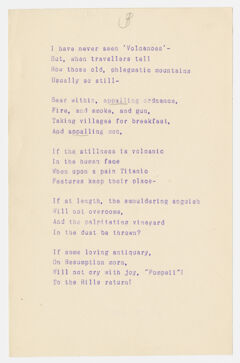 Thumbnail for Transcription of Emily Dickinson's "I have never seen 'Volcanoes'" - Image 1