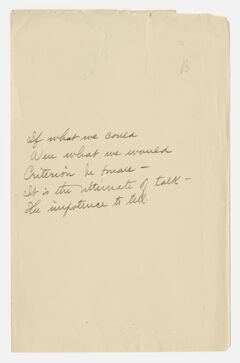 Thumbnail for Transcription of Emily Dickinson's "If what we could" - Image 1