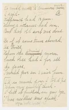 Thumbnail for Transcription of Emily Dickinson's "It would never be common more" - Image 1