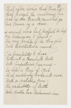 Thumbnail for Transcription of Emily Dickinson's "That after horror that 'twas us" - Image 1