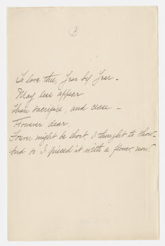 Thumbnail for Transcription of Emily Dickinson's "To love thee, year by year" - Image 1
