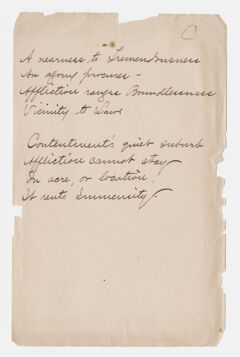 Thumbnail for Transcription of Emily Dickinson's "A nearness to tremendousness" - Image 1