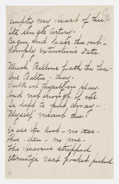 Thumbnail for Transcription of Emily Dickinson's "Empty my heart of thee" - Image 1