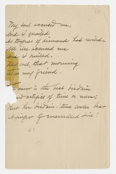 Thumbnail for Transcription of Emily Dickinson's "My soul accused me" - Image 1