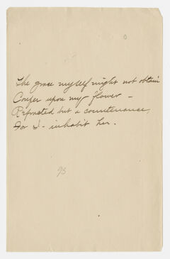 Thumbnail for Transcription of Emily Dickinson's "The grace myself might not obtain" - Image 1