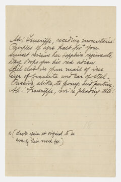 Thumbnail for Transcription of Emily Dickinson's "Ah! Teneriffe, receding mountain!" - Image 1