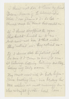 Thumbnail for Transcription of Emily Dickinson's "I should not dare to leave my friend" - Image 1