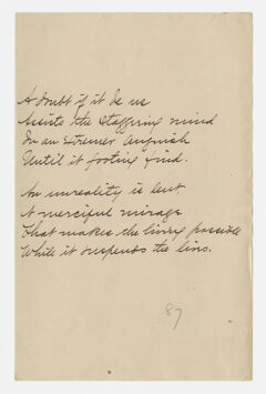 Thumbnail for Transcription of Emily Dickinson's "A doubt if it be us" - Image 1