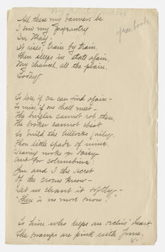 Thumbnail for Transcription of Emily Dickinson's "All these my banners be" - Image 1