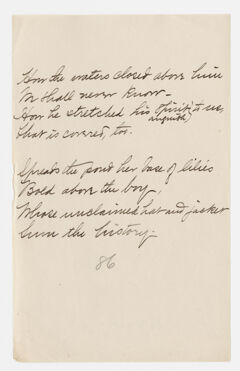 Thumbnail for Transcription of Emily Dickinson's "How the waters closed above him" - Image 1